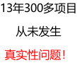 13年300多項目 從未發生 真實性問題！
